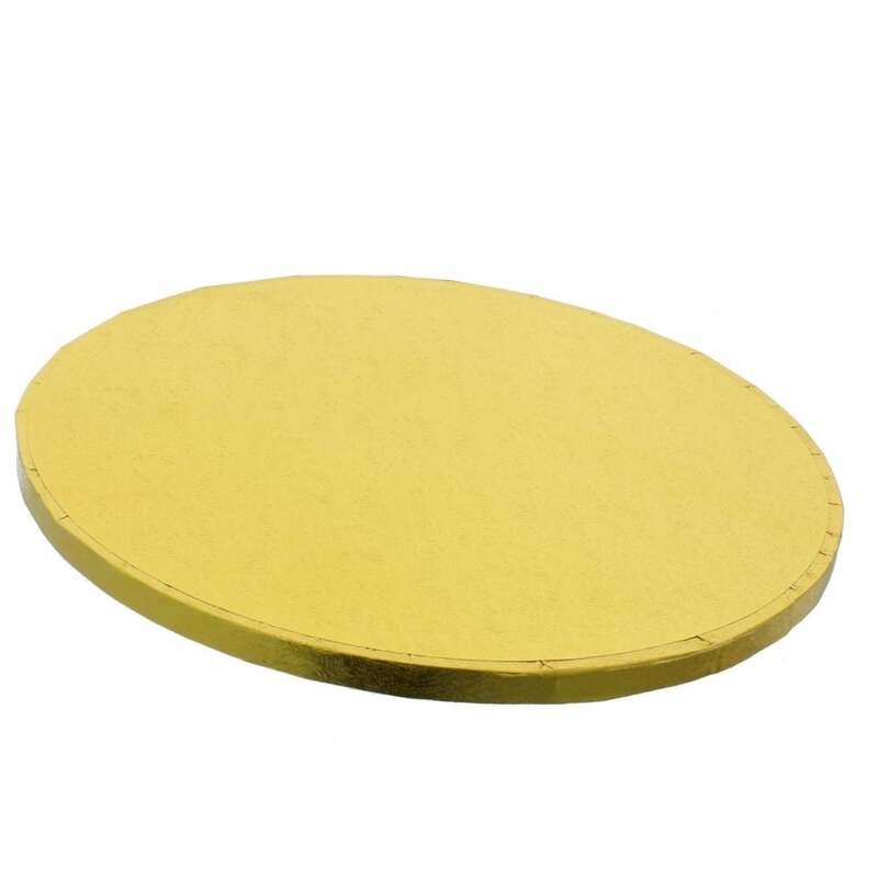GOLD CAKE BOARD ROUND 8" (PCS)