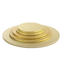 GOLD CAKE BOARD  ROUND 12" (PCS)