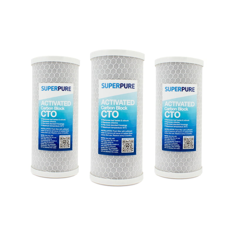 10 inch Big Blue Carbon Block Filter (3 Pack)