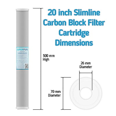 SUPERPURE 20 inch Carbon Block Water Filter Replacement Cartridge SUPERPURE 20 inch Carbon Block Water Filter Replacement Cartridge