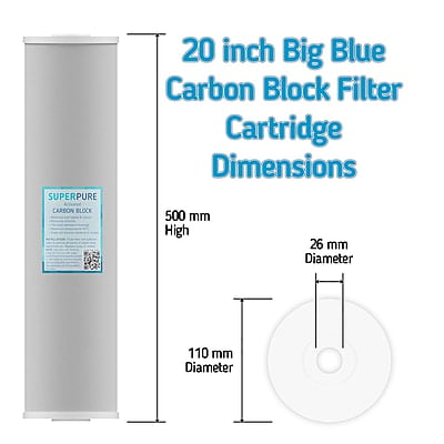 SUPERPURE 20 inch Big Blue Carbon Block Filter (3 Pack) SUPERPURE 20 inch Big Blue Carbon Block Filter (3 Pack)