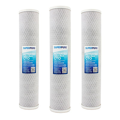 SUPERPURE 20 inch Big Blue Carbon Block Filter (3 Pack) SUPERPURE 20 inch Big Blue Carbon Block Filter (3 Pack)