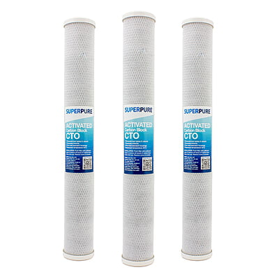 SUPERPURE 20 inch Carbon Block Filter (3 Pack) SUPERPURE 20 inch Carbon Block Filter (3 Pack)