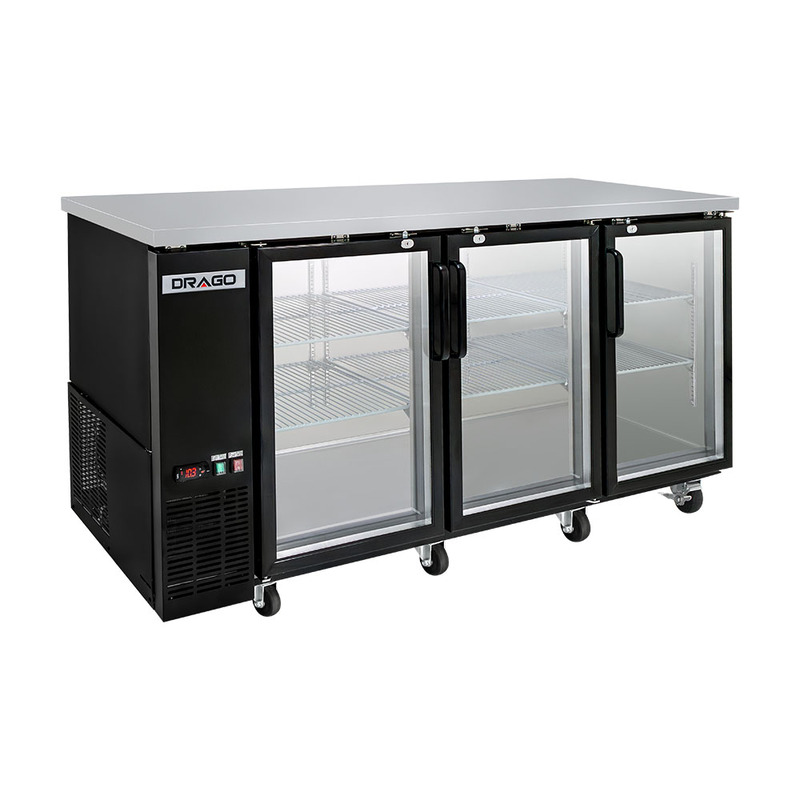 Contra barra refrigerada 3 puertas de cristal