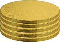 GOLD CAKE BOARD  ROUND 8" (PCS)