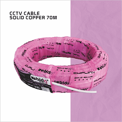 CCTV CABLE ZEBION SOLID COPPER 70 M