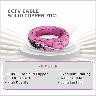 CCTV CABLE ZEBION SOLID COPPER 70 M