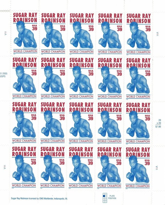 Sugar Ray Robinson 39 cent Postage Stamps Sugar Ray Robinson 39 cent Postage Stamps