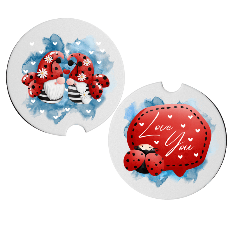 Valentine's Day Car Coasters, Set of 2
