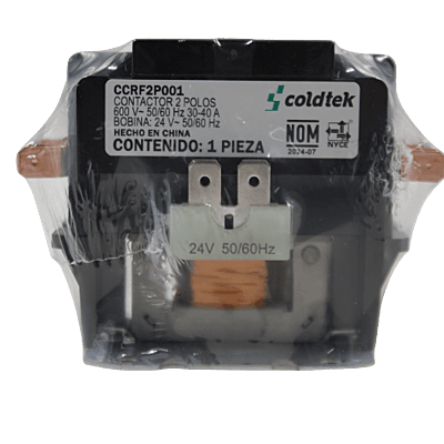 Contactor, 2 Polos, 30A Carga, Resistividad 40A, Bobina 24V DC - CCRF2P001 Contactor, 2 Polos, 30A Carga, Resistividad 40A, Bobina 24V DC - CCRF2P001