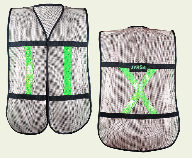 CHALECO DE MALLA AMARILLO C/REFLEJANTES JYRSA