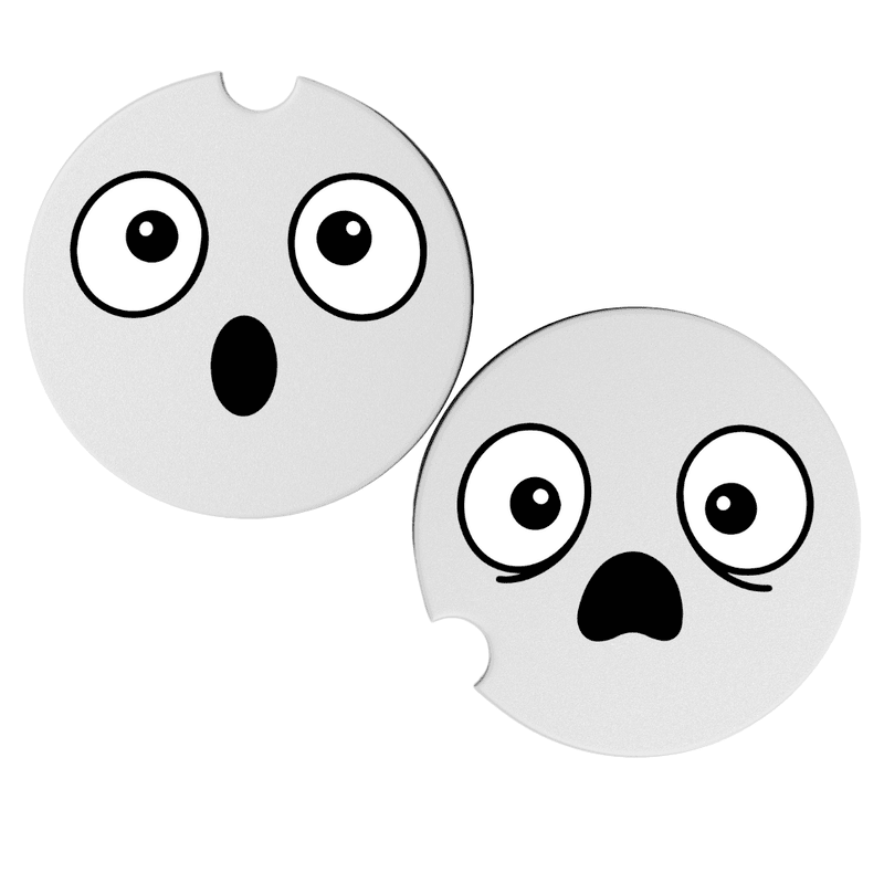 Silly Faces Car Coasters, Set of 2
