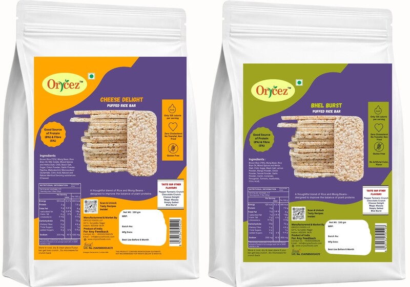 Combo Pack Of Cheese Delight & Bhel Burst Puffed Brown Rice Bar