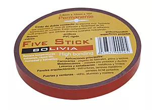 DOBLE CONTACTO ACRILICO GRIS UHB 12mm X 10Y X 0.8mm FIVE STICK