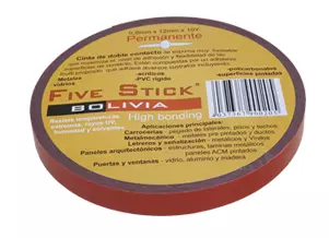 DOBLE CONTACTO ACRILICO GRIS UHB 12mm X 10Y X 0.8mm FIVE STICK