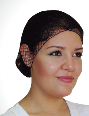 COFIA DE MALLA NEGRA DE NYLON C/1000