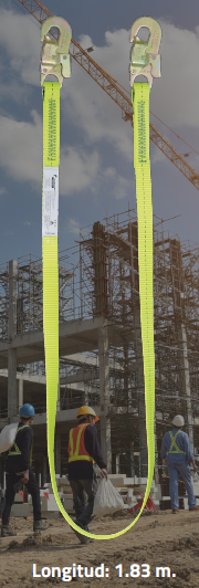 CABLE DE VIDA SIN AMORTIGUADOR C/GANCHOS DE ACERO