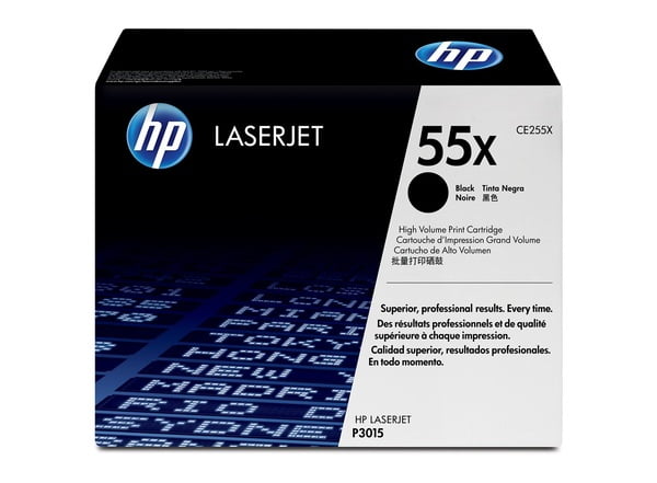 HP 55X High Yield Black Original LaserJet Toner Cartridge CE255X HP 55X High Yield Black Original LaserJet Toner Cartridge CE255X