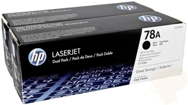 HP 78A 2-pack Black P1606/M1536 CE278AD HP 78A 2-pack Black P1606/M1536 CE278AD