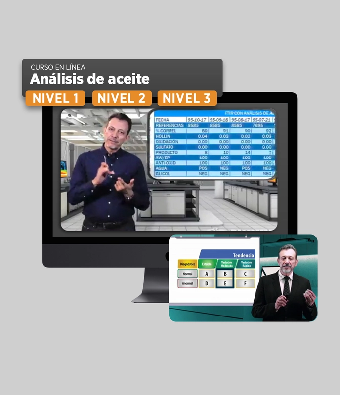 Paquete de cursos en línea: Análisis de aceite niveles 1, 2 y 3