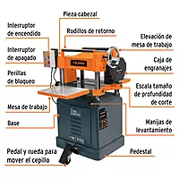CEP-15X-2 Cepillo de piso 15', 2-1/2 HP Truper