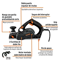 CEPEL-3-1/4N Cepillo eléctrico, 3-1/4', industrial, 720 W Truper