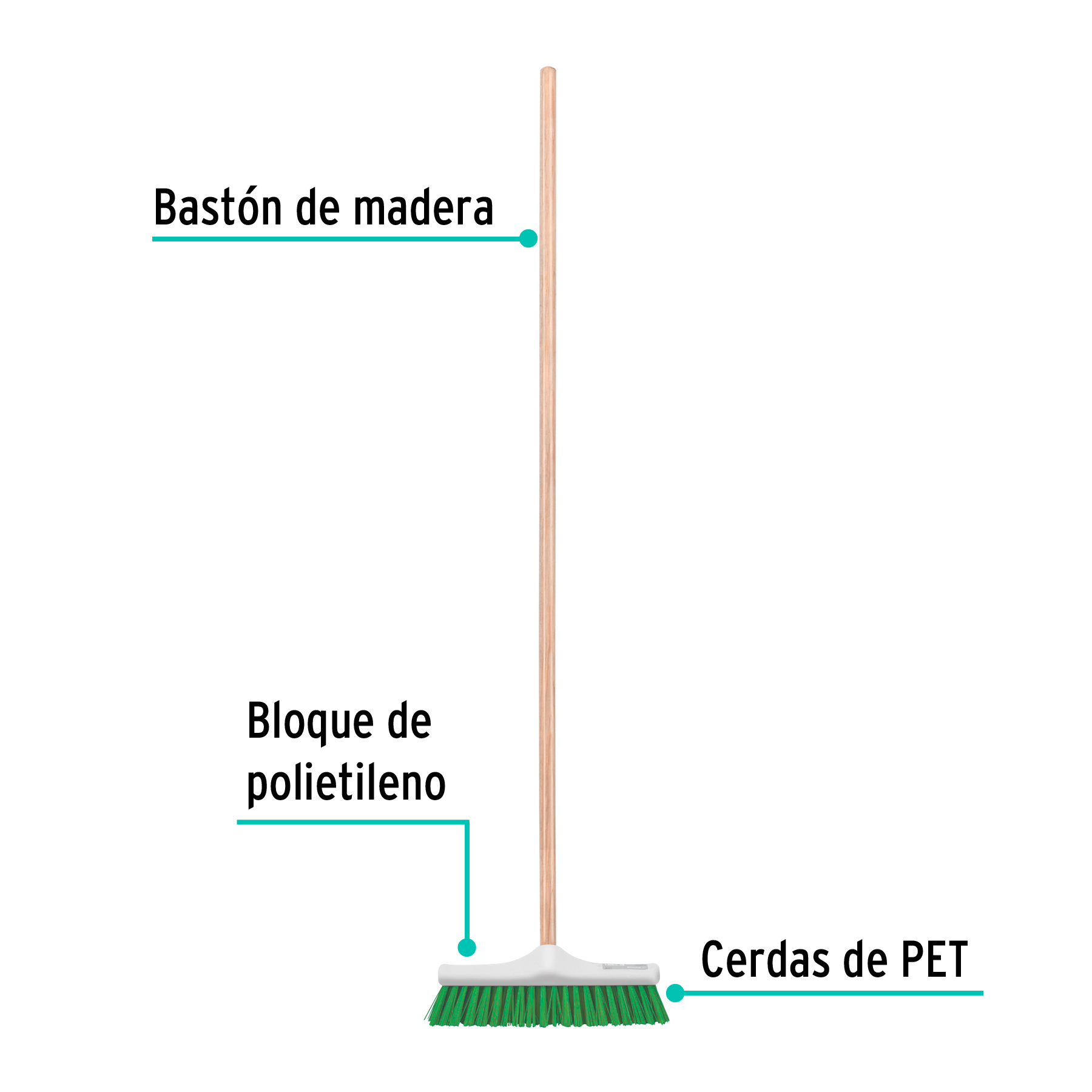Cepillo de plástico, uso rudo, 30 cm - CEPI-30 / 57034