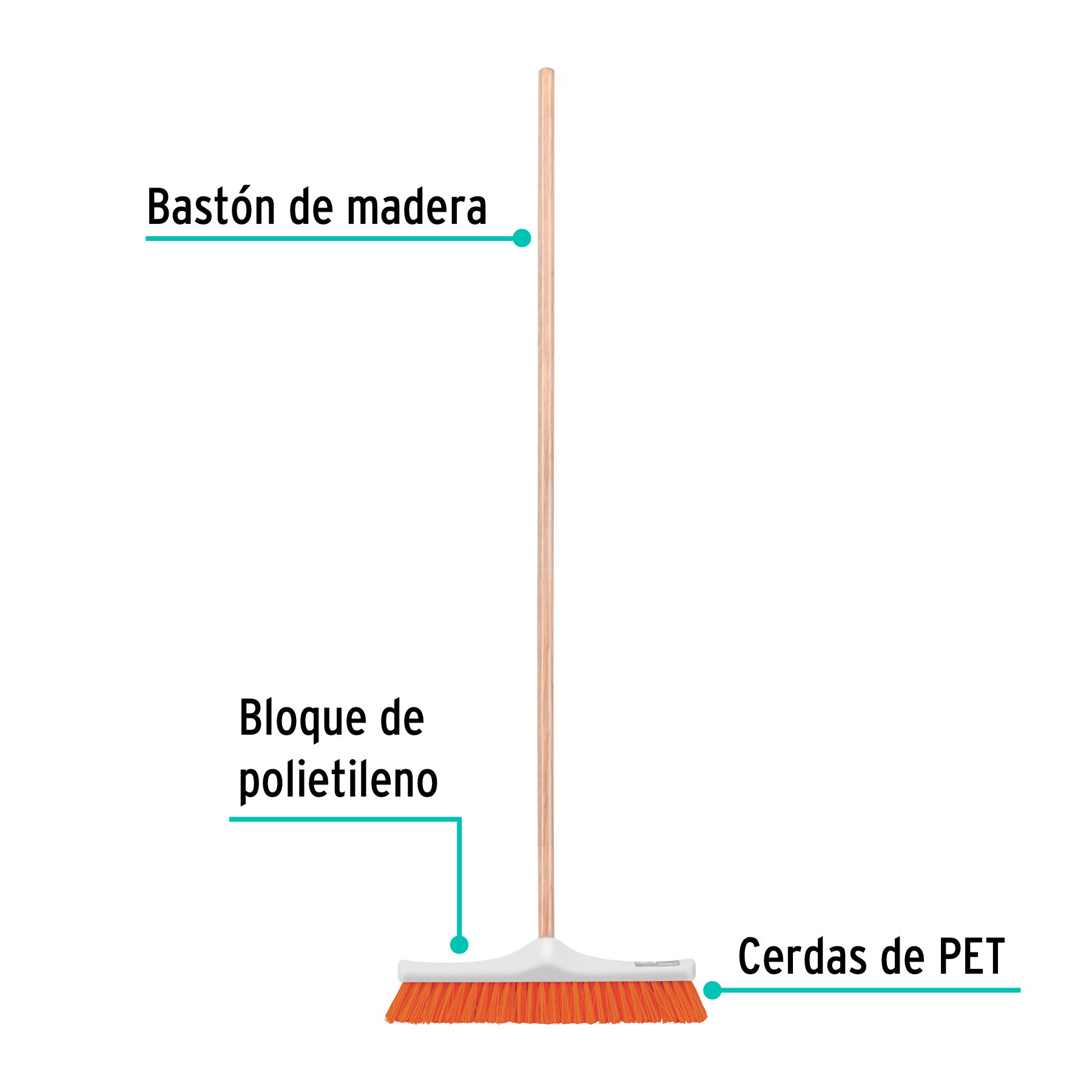 Cepillo industrial, cerda rígida, 41 cm - CEPI-40 / 57035