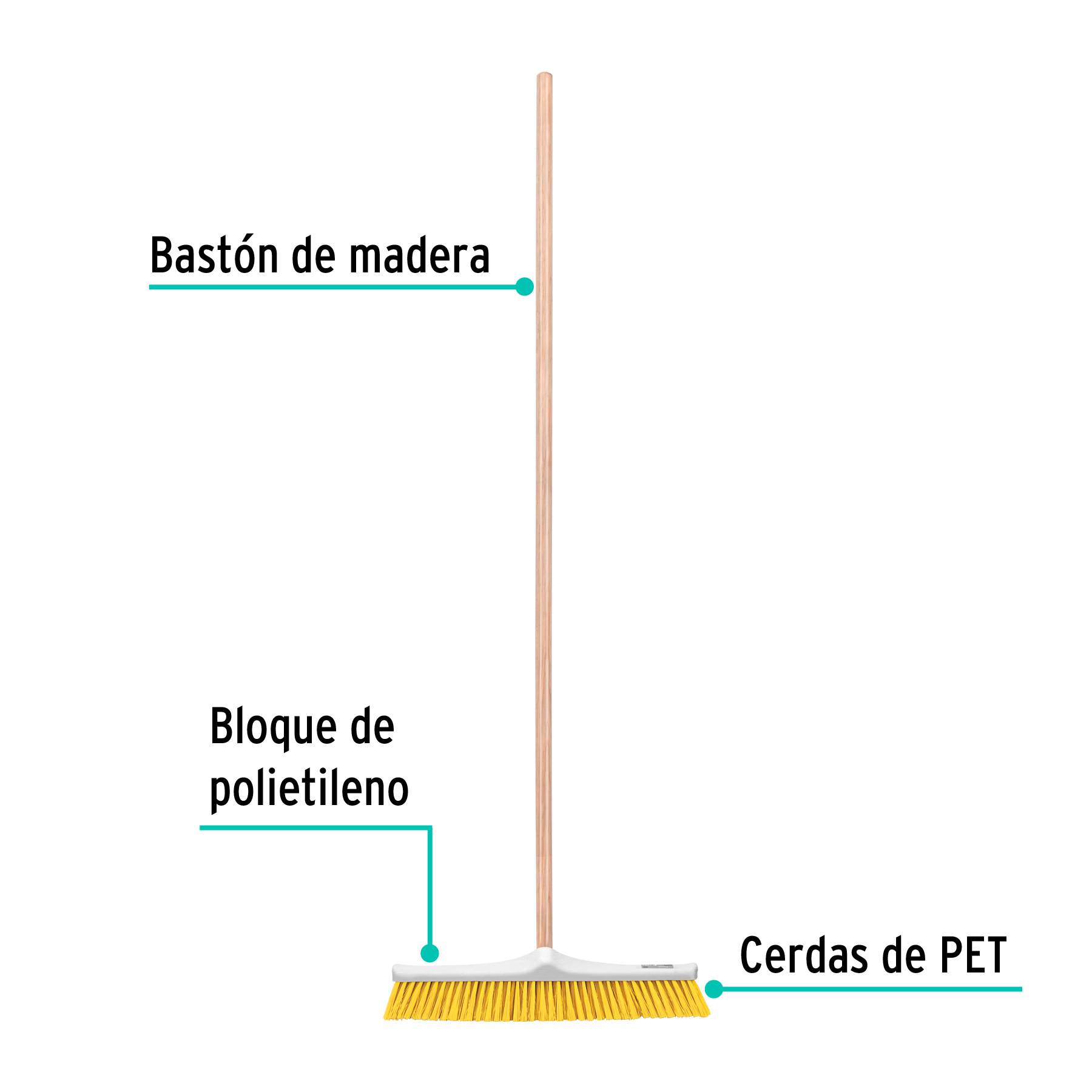 Cepillo industrial, cerda suave, 59 cm - CEPI-60 / 57037
