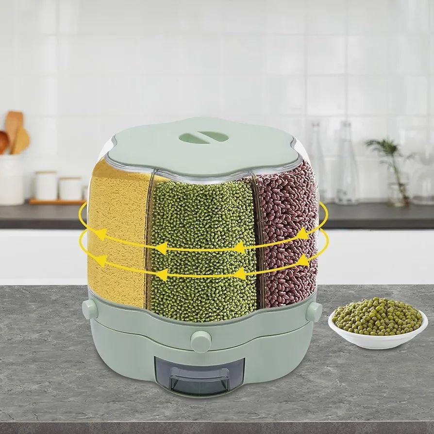 CEREAL STORAGE AND DISPENSER ✅ 6 PARTION ✅ 7L CAPACITY