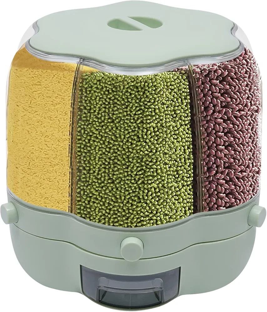 CEREAL STORAGE AND DISPENSER ✅ 6 PARTION ✅ 7L CAPACITY