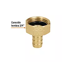 Conector sencillo 1/2', hembra, de latón maquinado - CF-1/2B / 12700
