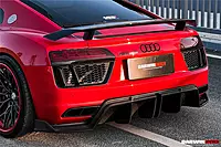 Audi R8 GEN2 & GEN3 Coupe GT Style Carbon Fiber Trunk Wing | High-Mount Motorsport Spoiler