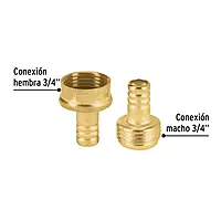 Conectores macho y hembra 1/2', de latón Pretul - CFM-1/2P / 26032