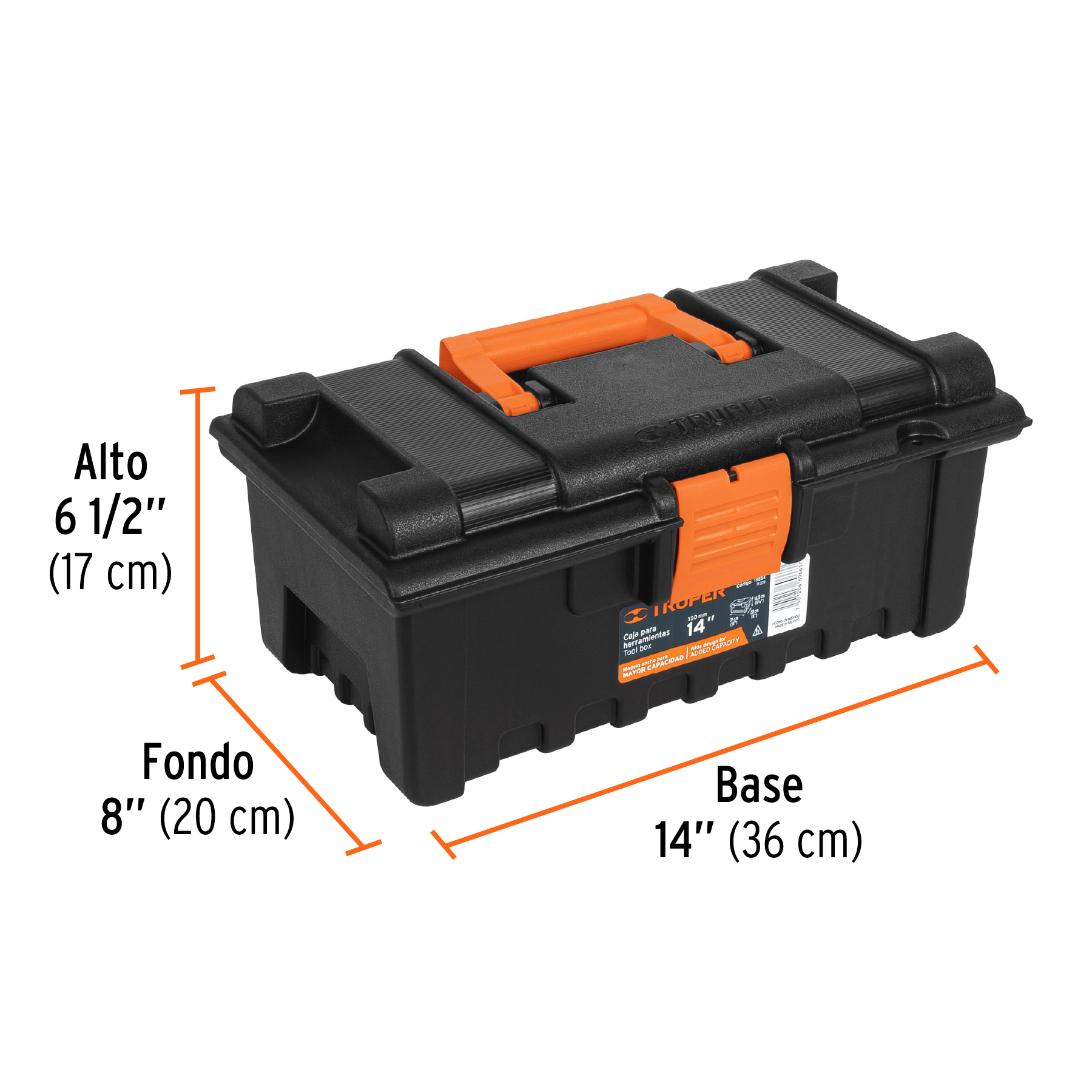 Caja para herramienta de 14' sin compartimentos - CHA-14N / 19854