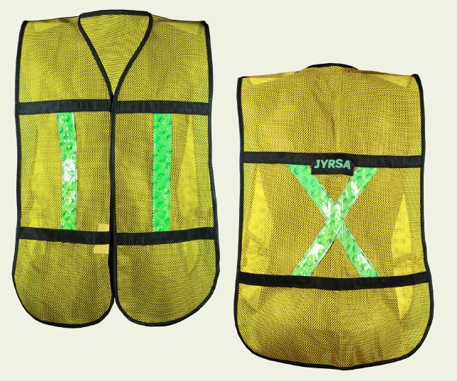 CHALECO DE MALLA AMARILLO C/REFLEJANTES JYRSA