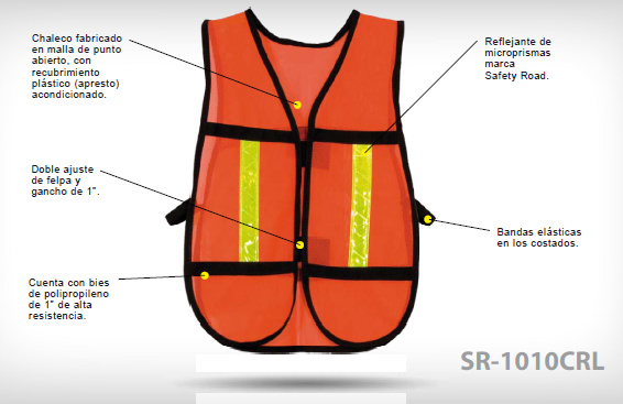 CHALECO DE MALLA CON LETRAS Y/O LOGOTIPO