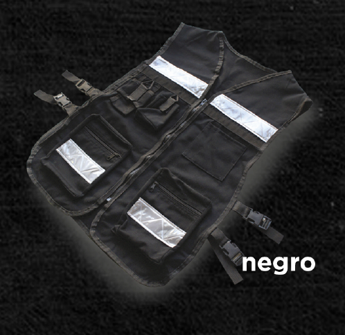 CHALECO RESCATISTA CIN ZIPER NEGRO  BY LACK