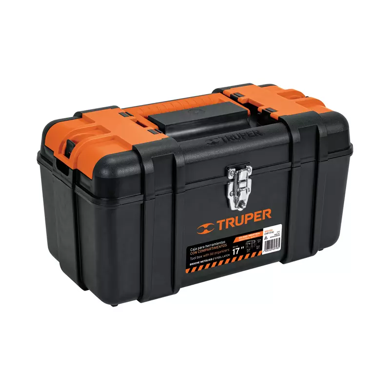 Caja para herramienta 17' c/compartimentos,broches metálicos, 102434 - CHP-17XC