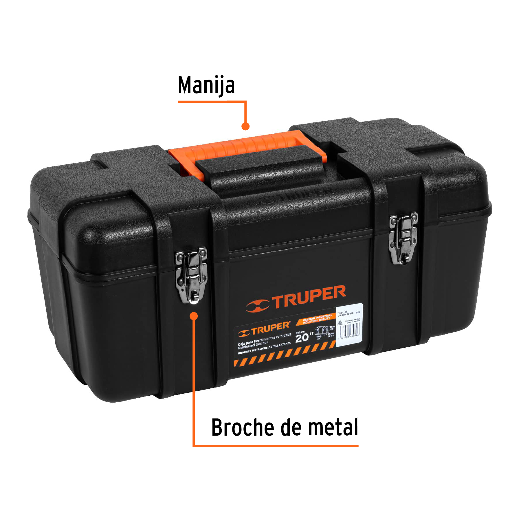 Caja para herramienta, plástica de 20', industrial - CHP-20X / 10380