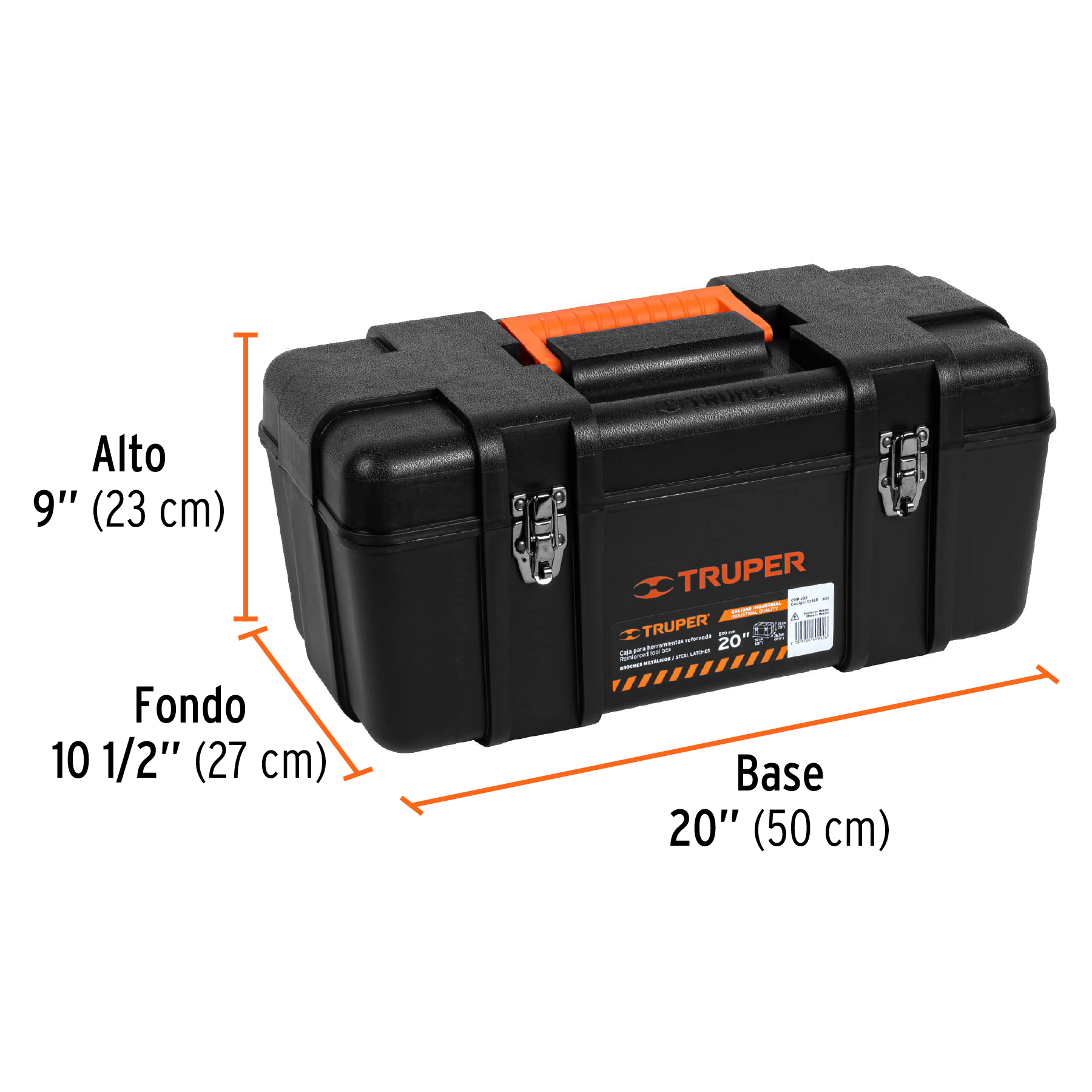 Caja para herramienta, plástica de 20', industrial - CHP-20X / 10380