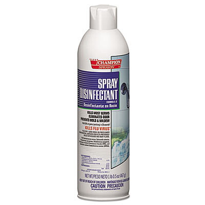 Champion Spray on Spray Disinfectant, 16.5 oz Aerosol Spray