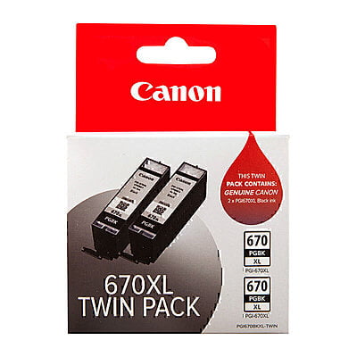 Premium Original Canon PGI670XL Black Ink Cartridge Twin Pk
