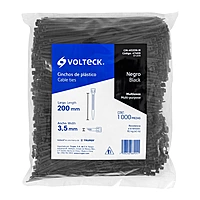 Bolsa con 1000 cinchos plásticos 40 lb, 200x3.5 mm, negros - CIN-4020N-M / 47469