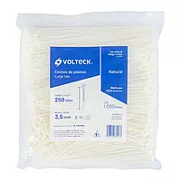 Bolsa con 1000 cinchos plásticos 40lb, 250x3.5 mm, naturales - CIN-4025-M / 47462