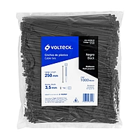 Bolsa con 1000 cinchos plásticos 40 lb, 250x3.5 mm, negros - CIN-4025N-M / 47470