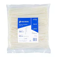 Bolsa con 1000 cinchos plásticos 50lb, 300x4.5 mm, naturales - CIN-5030-M / 47464