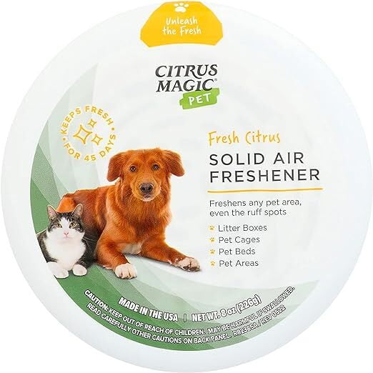 Citrus Magic Pet Odor Absorbing Solid Air Freshener, Fresh Citrus, 8-Ounce