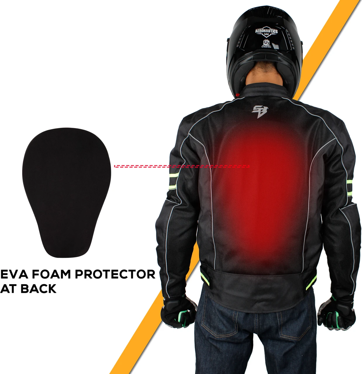 STEELBIRD CITY COMMUTER BIKERS JACKET BLACK/ORNG (XL) STEELBIRD CITY COMMUTER BIKERS JACKET BLACK/ORNG (XL)