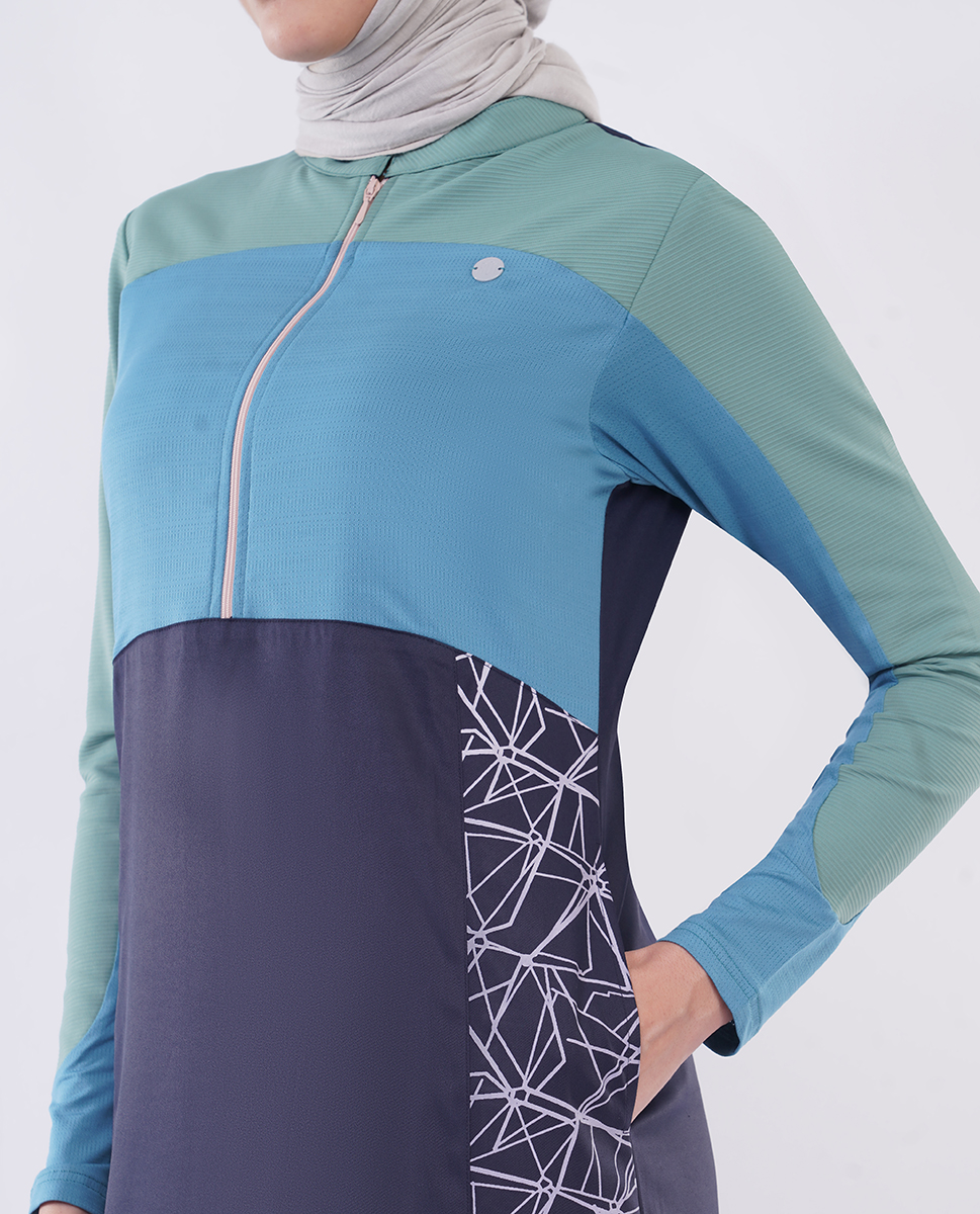 OCEANIC BLUE CONTRAST JILBAB